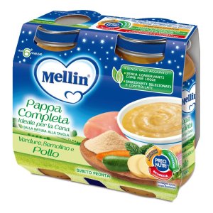 Mellin Omogeneizzato Cena Pollo Verdure 2 Pezzi 200 G