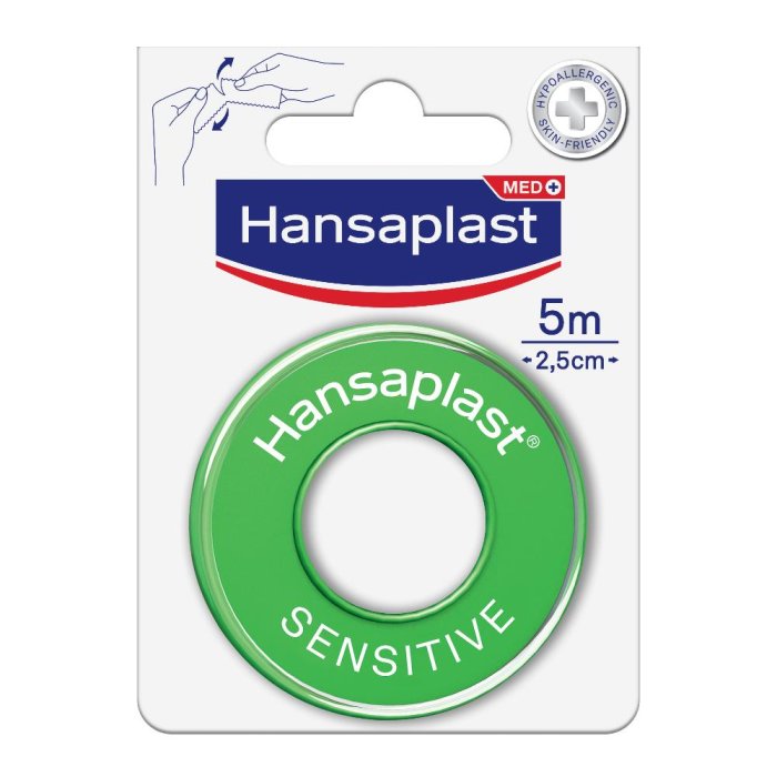 Hansaplast Sensitive - Cerotto Su Rocchetto 5 m x 2,50 cm 1Pezzo