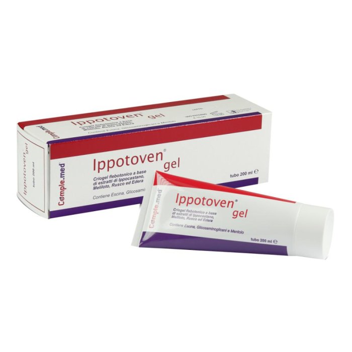 IPPOTOVEN Gel Gambe Leggere Defaticante e Rinfrescante per Microcircolo e Vene Varicose Tubo 200 Millilitri