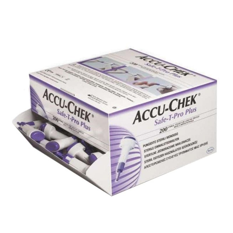 Accu Chek Safe T Pro Plus 200 pezzi pungidito monouso sterili