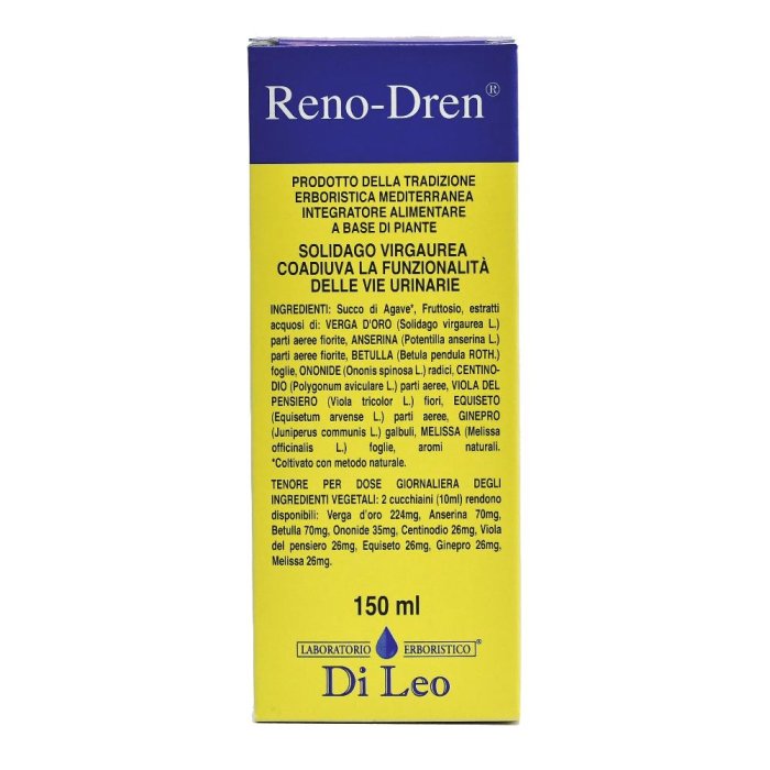 Reno Dren Integratore Drenante Depurativo per Vie Urinarie e Renali Flacone 150 ml