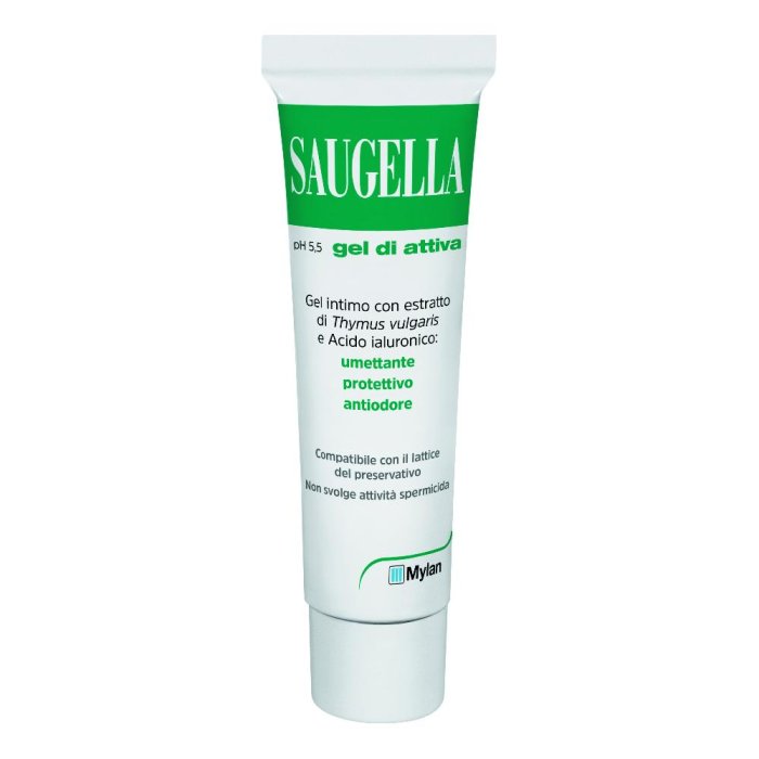 Saugella  Attiva Verde Gel Idratante Lubrificante Intimo Delicato 30 ml