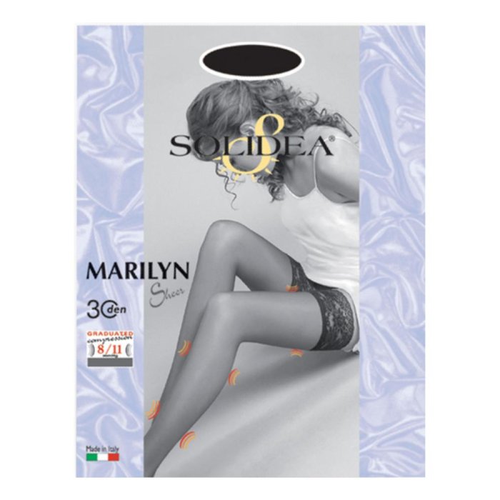 Marilyn 30 Sheer calza autoreggente visone 4 - calza autoreggente 30 den visone