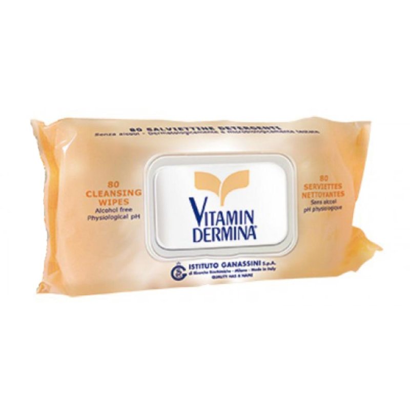 Vitamindermina  Corpo Trattamento Detergente 80 Salviette Monouso