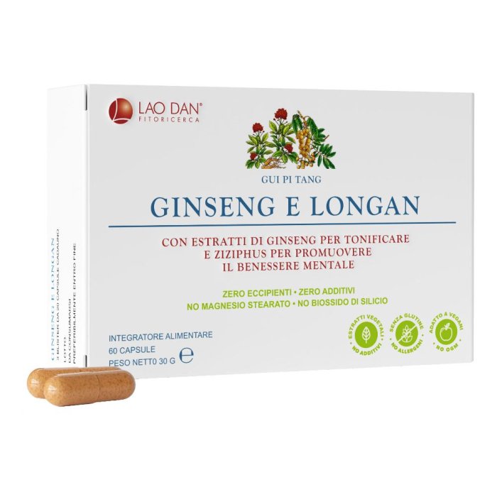 Ginseng e Longan - Integratore Alimentare - 60 Compresse