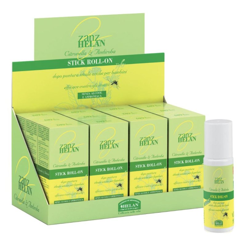 Zanzhelan Stick Roll-On - Sollievo Immediato per Punture di Insetti con Aloe Vera e Oli Essenziali 15 ml