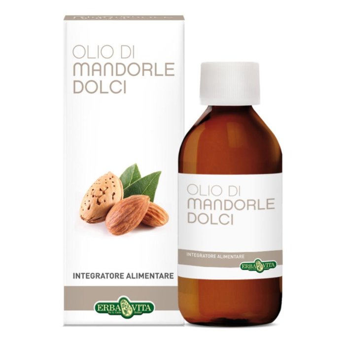 Erba Vita Oli Alimentari - Olio di Mandorle Dolci Integratore Intestino 100 ml