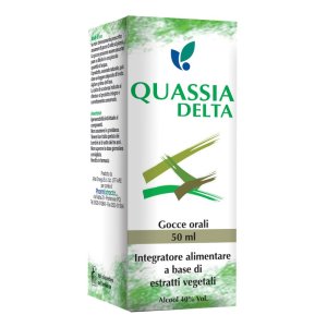 Quassia Delta Soluzione Orale Gocce 50 ml – Integratore alla Quassia per Digestione e Bocca Amara