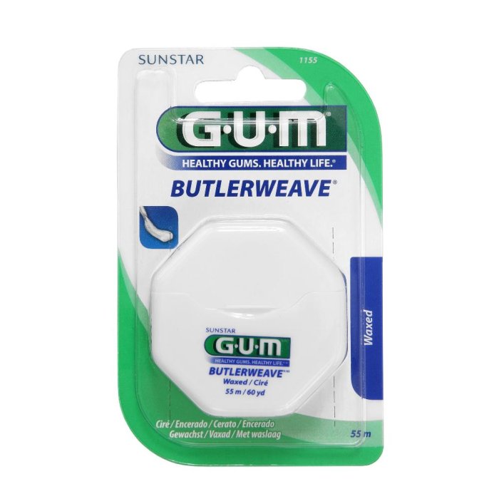 GUM  Igiene Dentale Quotidiana Butlerweave Filo Interdentale Cerato 1155