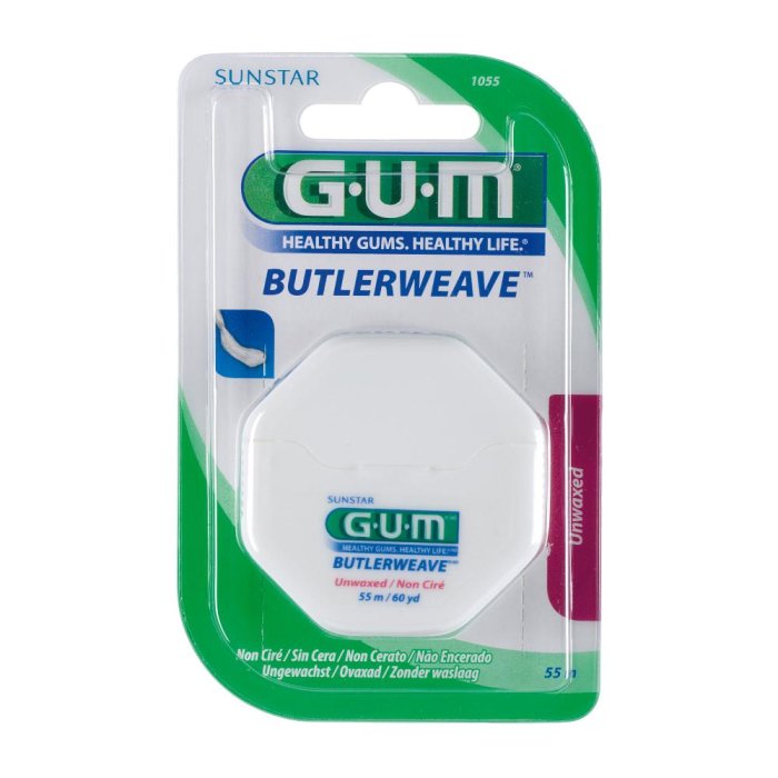 GUM Igiene Dentale Quotidiana Butlerweave Filo Interdentale NonCerato 1055