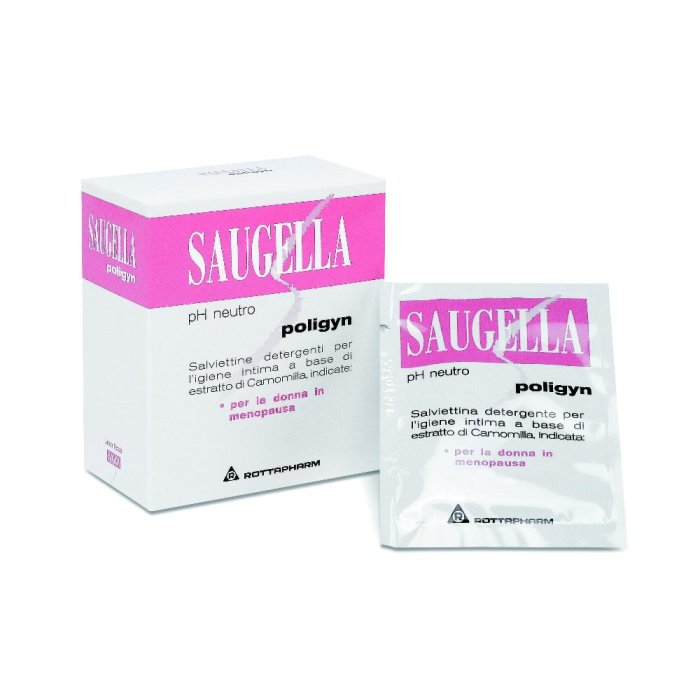 Saugella  Poligyn Rosa Detergente Intimo Delicato 10 Salviettine Morbide