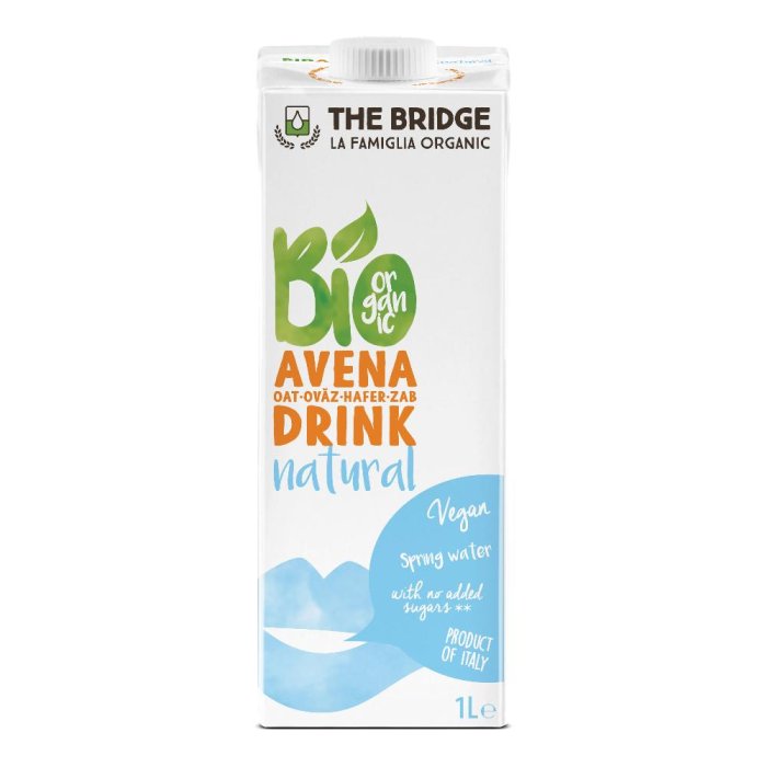 The Bridge Bio Avena Drink Natural Vegan Senza Lattosio 1L
