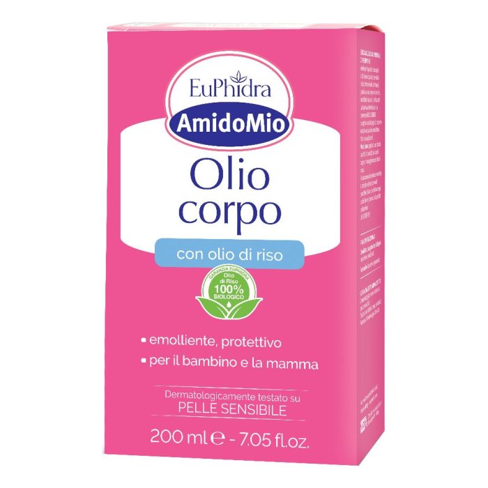 EuPhidra  AmidoMio Olio Corpo Emolliente Detergente Pelli Sensibili 200 ml