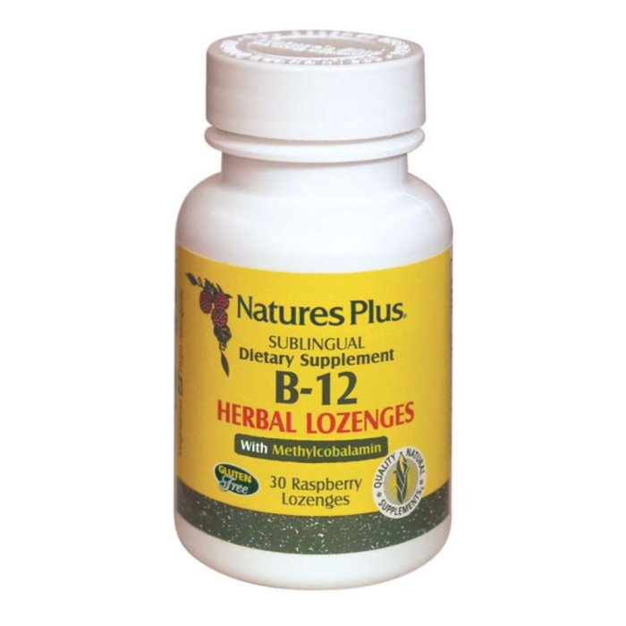 Nature's Plus Vitamina B12 S-ling 30 Losanghe Sublinguali