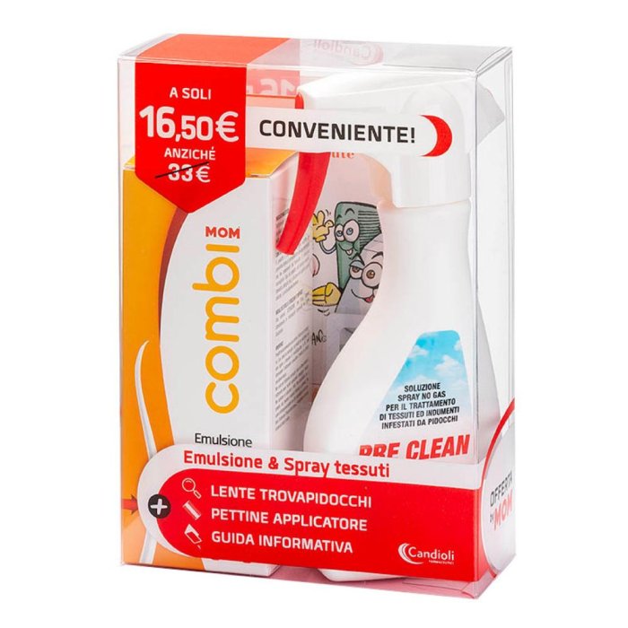 Mom  Pre Clean Spray no gas Disinfestazione di Tessuti ed Indumenti 150 ml