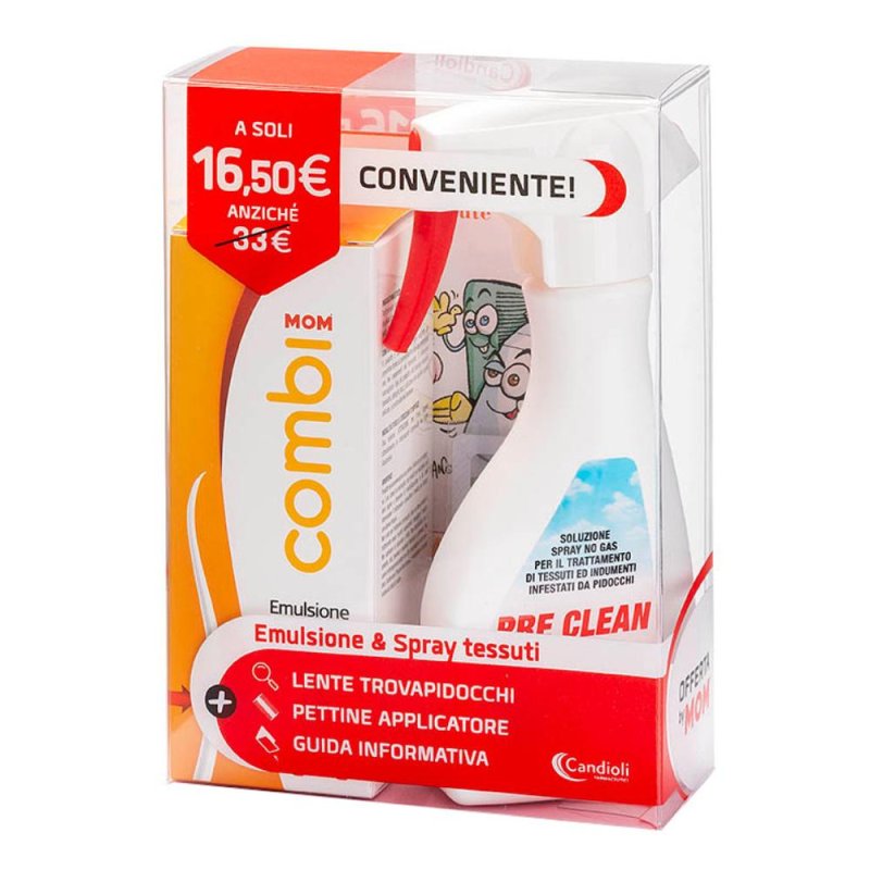 Mom  Pre Clean Spray no gas Disinfestazione di Tessuti ed Indumenti 150 ml