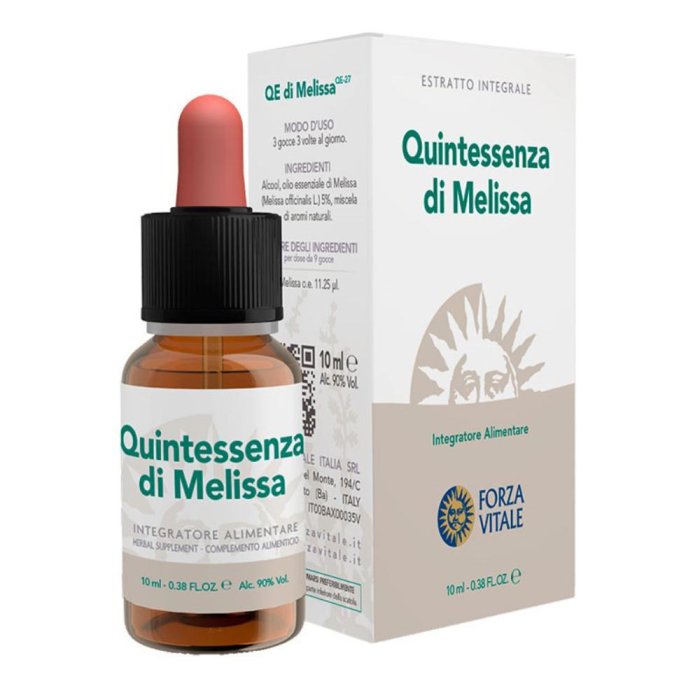 Quintessenza Melissa Olio Essenziale Puro 10 ml – Rimedio Naturale Rilassante per Benessere e Sonno