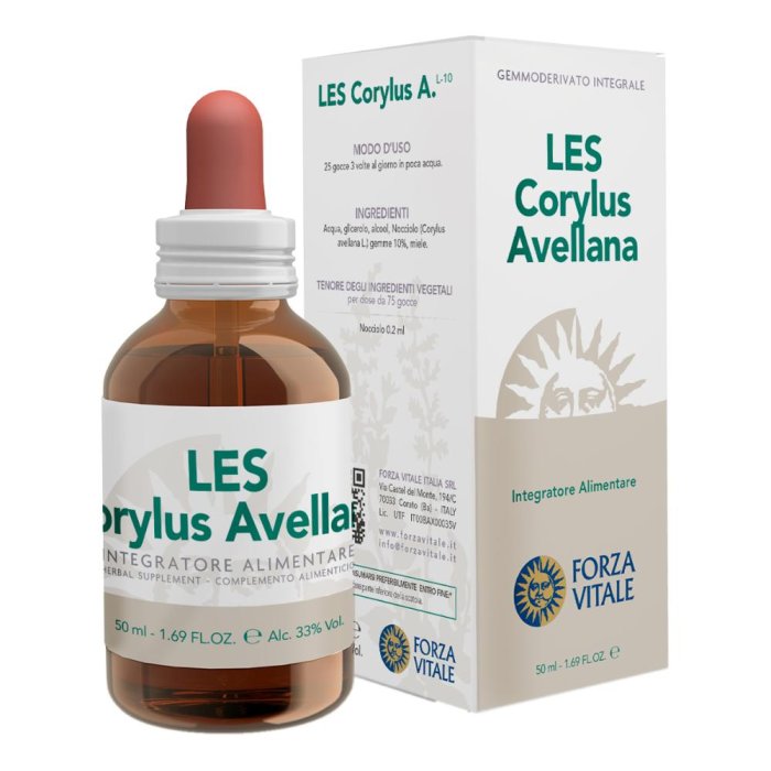 Les Corylus avellana gocce 50 ml - gemmoderivato di nocciolo per bronchi e circolo