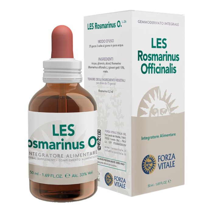 Les Rosmarinus officinalis gocce - gemmoderivato di rosmarino per digestione e tono