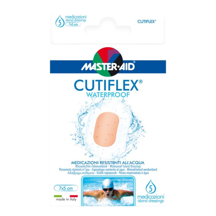 Medicazione Autoadesiva Trasparente Impermeabile Master-aid Cutiflex 7x5 5 Pezzi