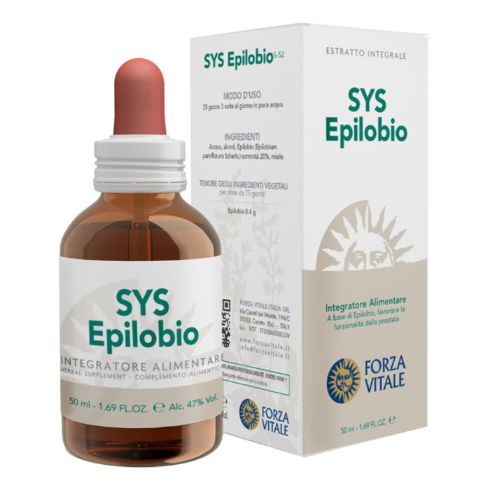 Sys Epilobio Gocce 50 ml Integratore Naturale per Benessere Prostata e Vie Urinarie