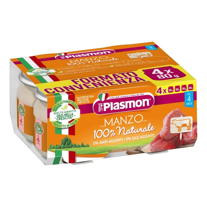 Plasmon Omogeneizzato Manzo 4 X 80 G