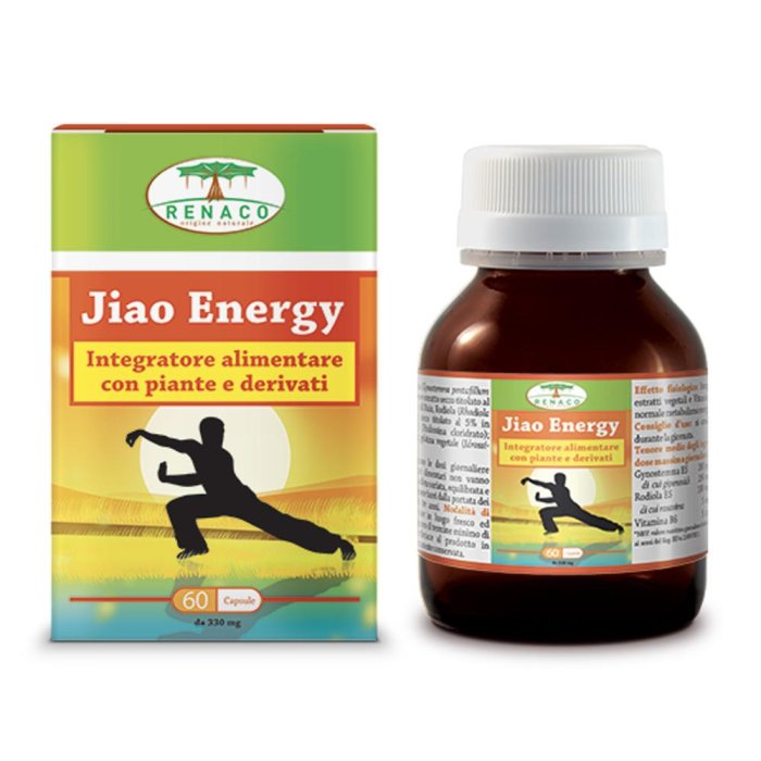 Jiao Energy 60 Capsule - integratore con ginostemma rodiola e vitamina B6 per metabolismo energetico