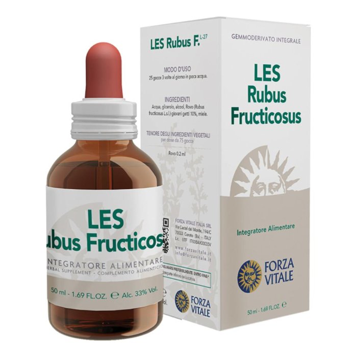Les Rubus Fructicosus Gocce Orali 50 ml Integratore Erboristico Gemmoderivato di Rovo per Benessere della Gola e delle Vie Respiratorie