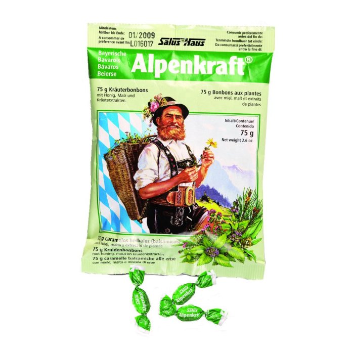 Salus Alpenkraft caramelle 75 g - caramelle balsamiche alle erbe per gola e vie respiratorie