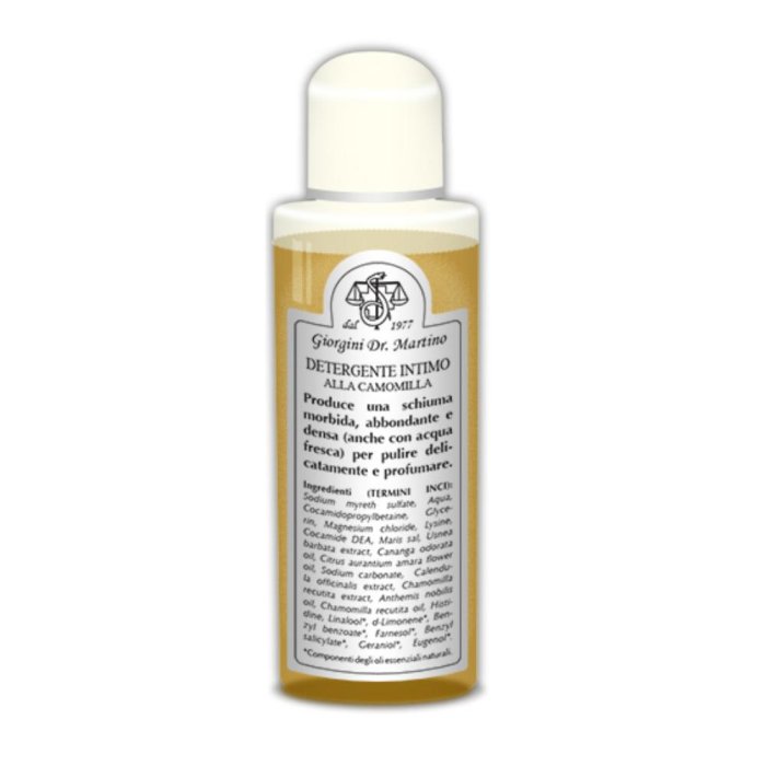 Detergente intimo alla camomilla 125 ml per igiene intima quotidiana delicata e lenitiva