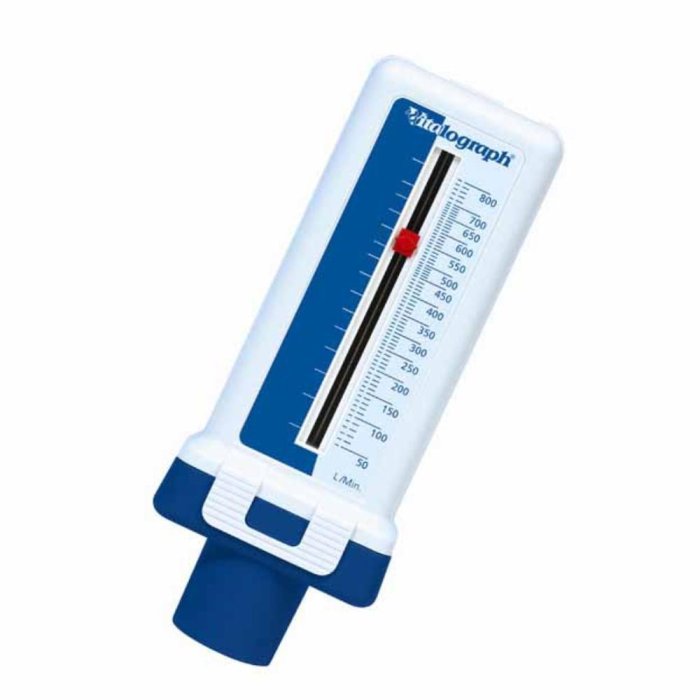 Misuratore Picco Flusso Respiratorio per Asma Adulto e Bambino Portatile con Indicatori di Zona