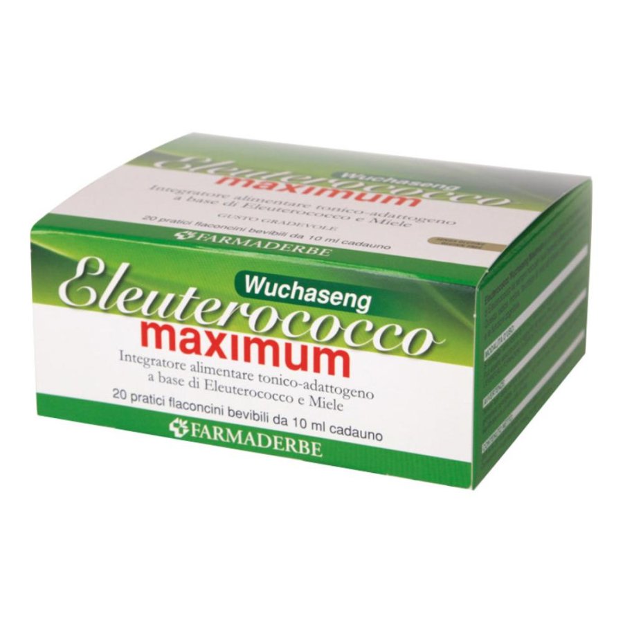 Eleuterococco Maximum Farmaderbe Integratore 20 Fiale Tonico Adattogeno per Energia e Difese Immunitarie Eleuterococco Maximum Farmaderbe Integratore 20 Fiale Tonico Adattogeno per Energia e Difese Immunitarie