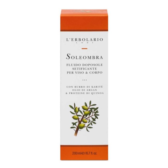 L'Erbolario Linea Solare Doposole Soleombra Fluido Setificante Viso Corpo 200 ml