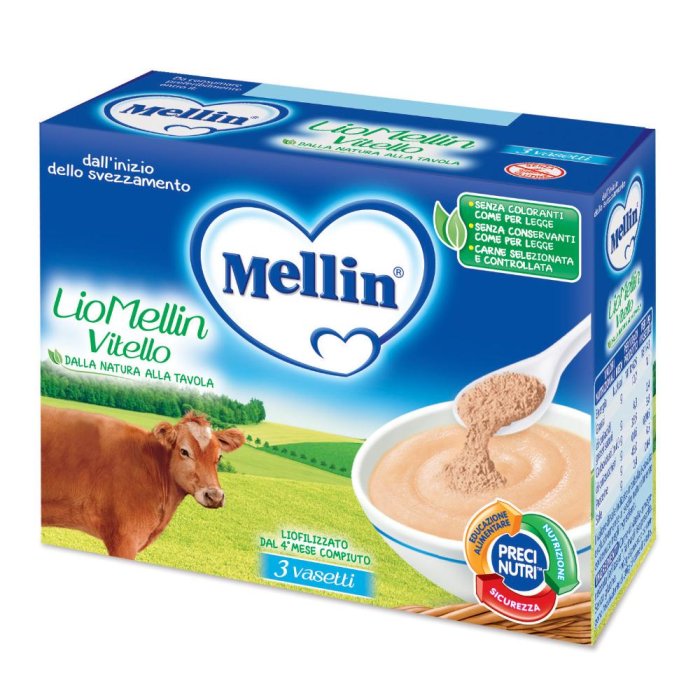 Mellin Liomellin Vitello Liofilizzato 10 G 3 Pezzi