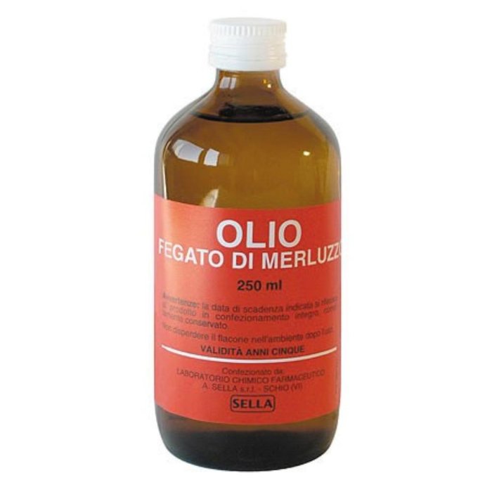 Olio di Fegato di Merluzzo Sella 250 ml - fonte naturale di vitamine A e D