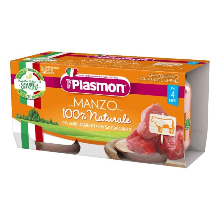 Plasmon Omogeneizzato Manzo 80 G X 2 Pezzi