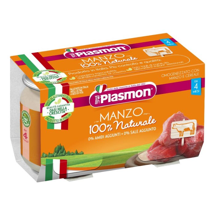 Plasmon Omogeneizzato Manzo 120 G X 2 Pezzi