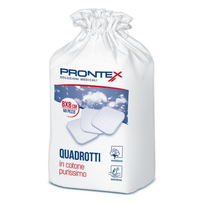 Prontex Quadrotti Di Cotone Purissimo Formato 8 x 8 cm 50 Pezzi