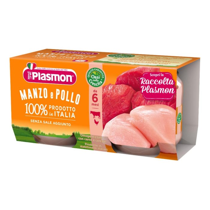 Plasmon Omogeneizzato Manzo/pollo 80 G X 2 Pezzi