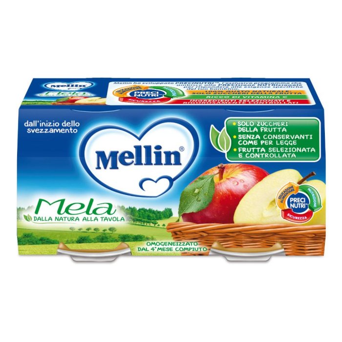 Mellin Omogeneizzato Mela 100 G 2 Pezzi