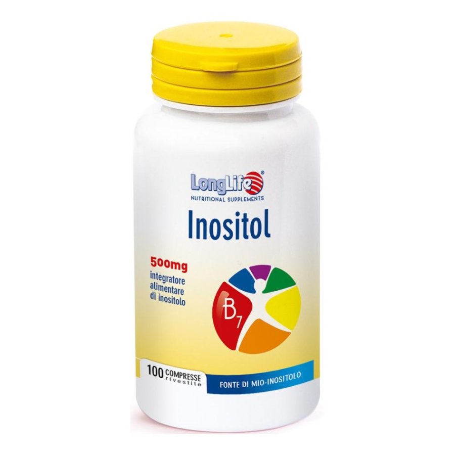LongLife Inositol Integratore di Inositolo 500 mg 100 Tavolette