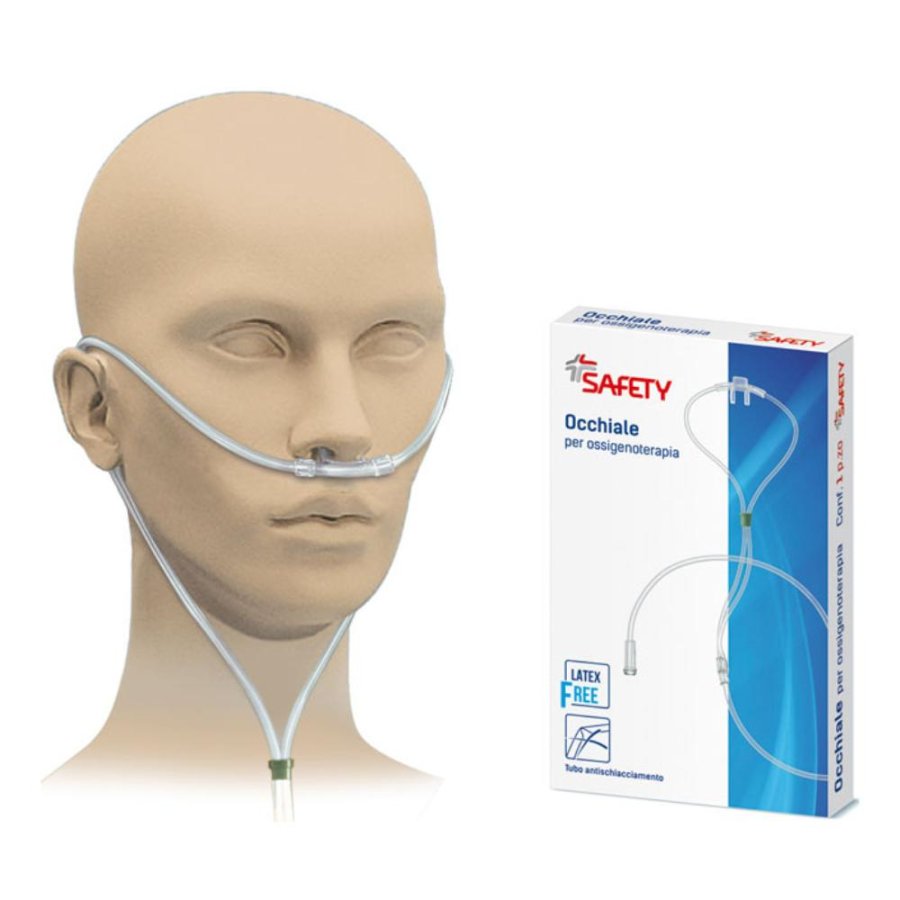 Safety Gorgogliatore per Ossigenoterapia Completo di Cannula Nasale 1 Pezzo