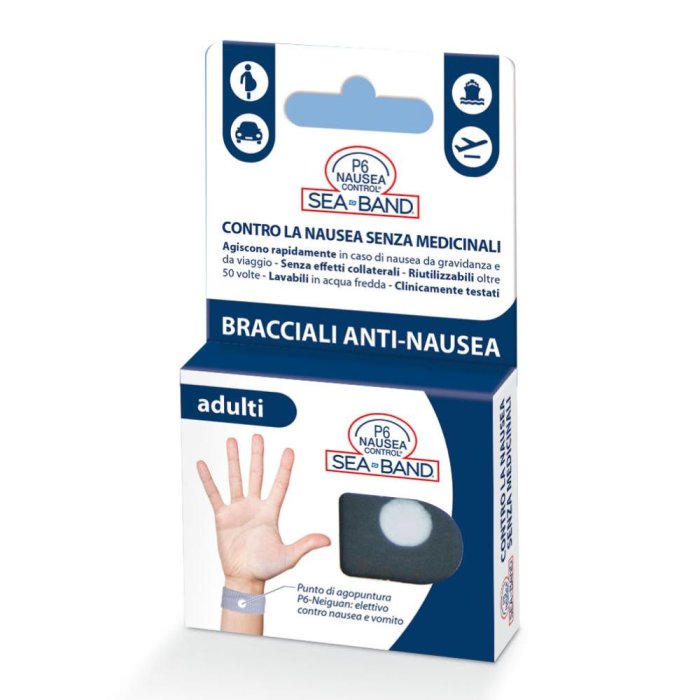 Consulteam P6 Nausea Control Bracciali Anti-Nausea Adulti 2 Pezzi