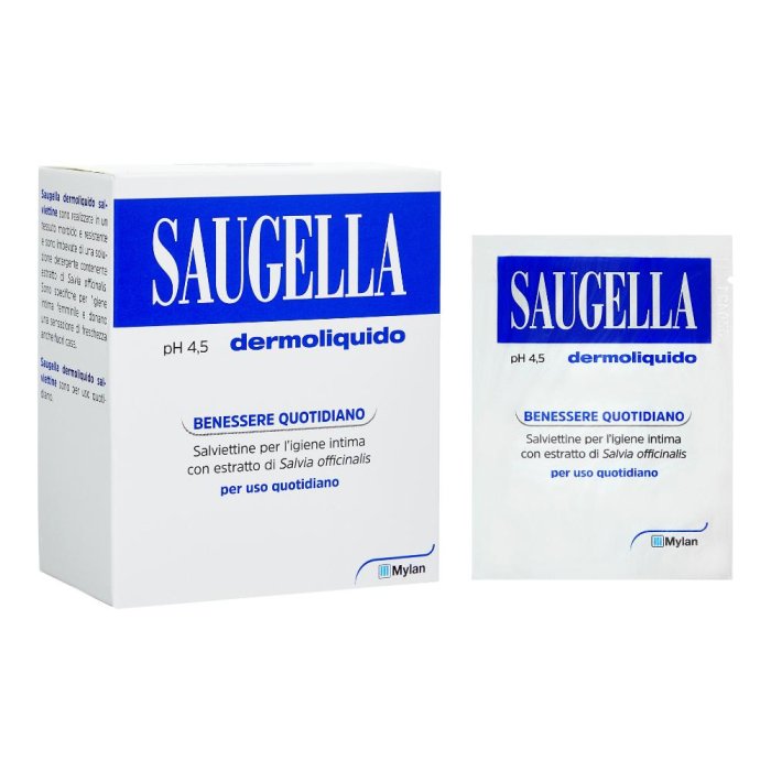 Saugella  Dermoliquido Salviettine Deodoranti 10 Bustine Monouso