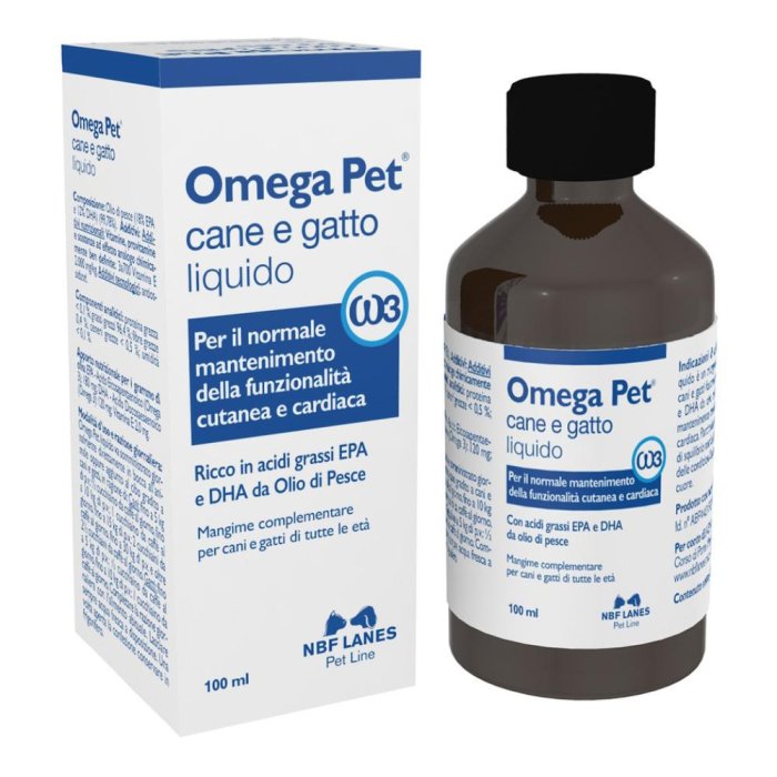 N.B.F. Lanes  Animali Domestici Omega Pet Cani e Gatti Soluzione 100 ml