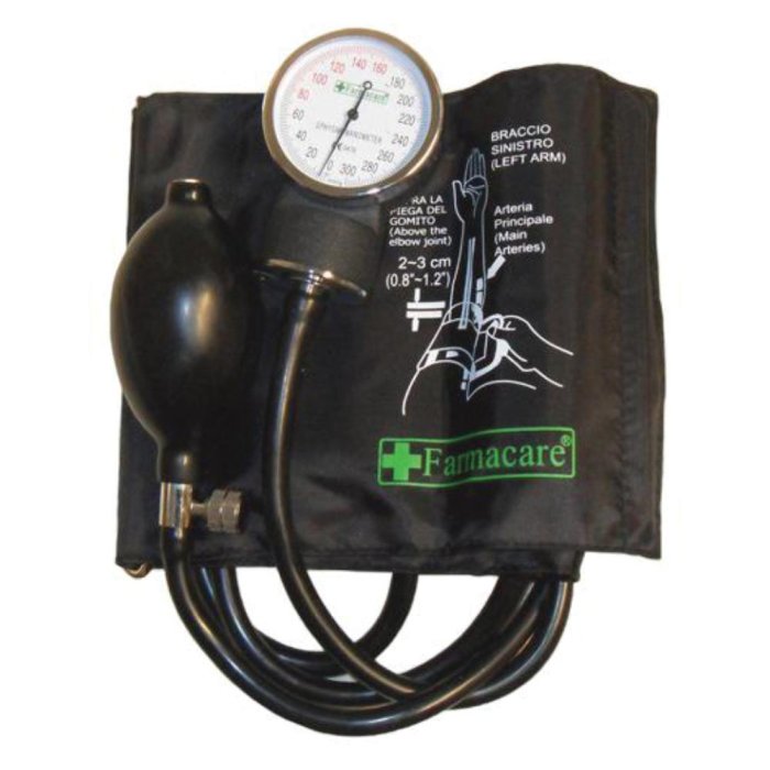 Farmacare Sfigmomanometro Aneroide Senza Fonendoscopio Bracciale 1 Pezzo