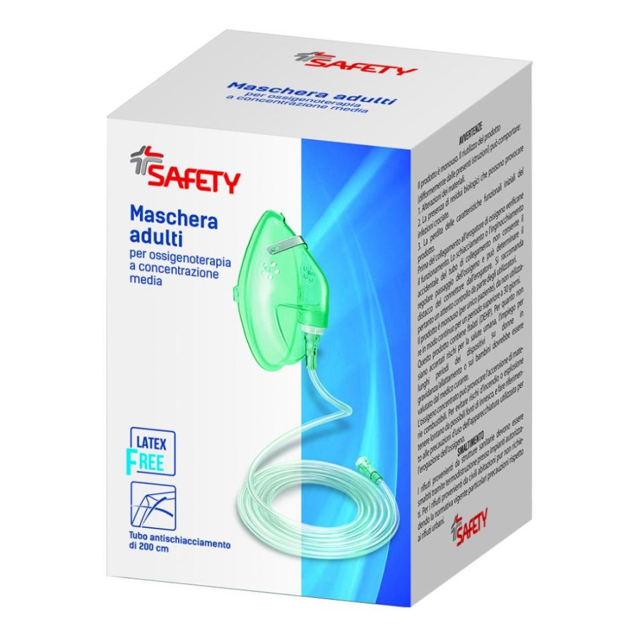 Safety Maschera Ossigenoterapia Con Tubo 1 Pezzo