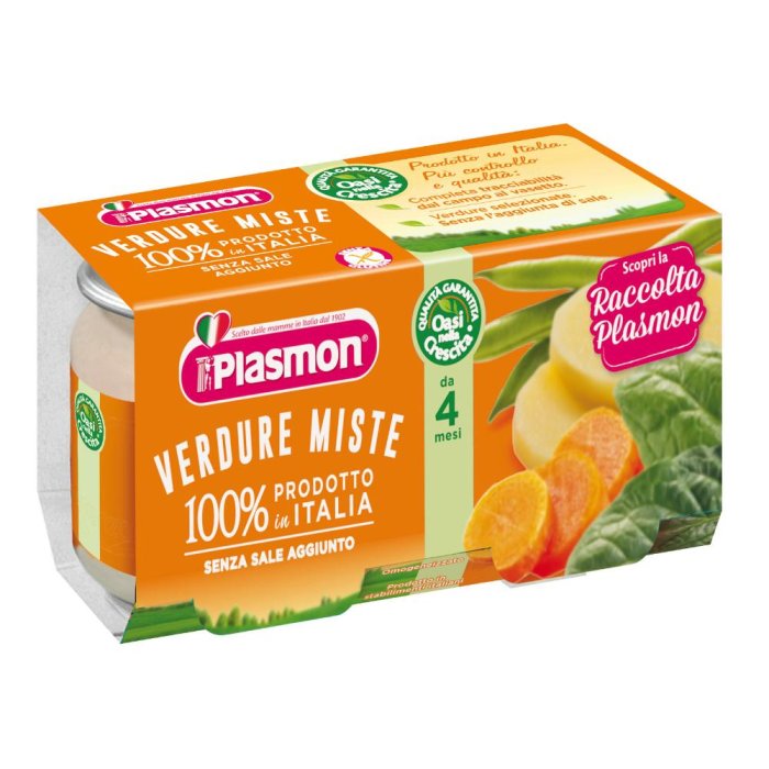 Plasmon Omogeneizzato Verdure Miste 80 G X 2 Pezzi