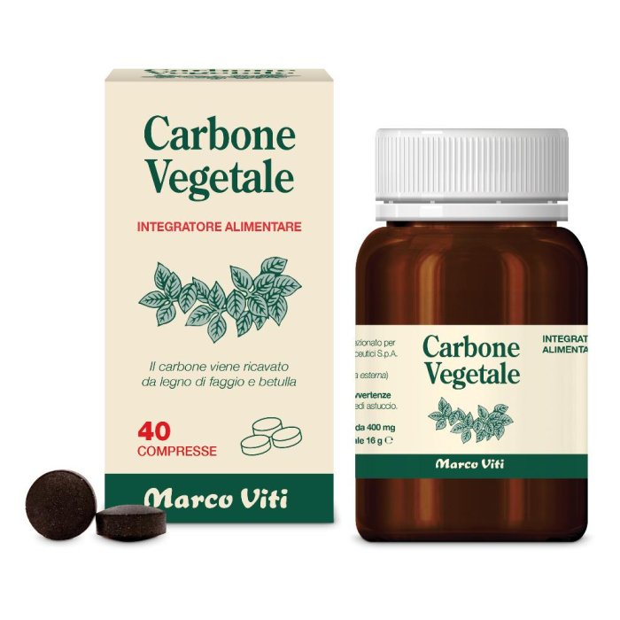 Marco Viti  Intestino Sano Carbone Vegetale Integratore 40 Compresse
