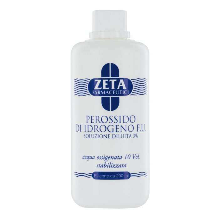 Zeta Farmaceutici Acqua Ossigenata 3% Perossido di Idrogeno 10 Volumi 200 ml